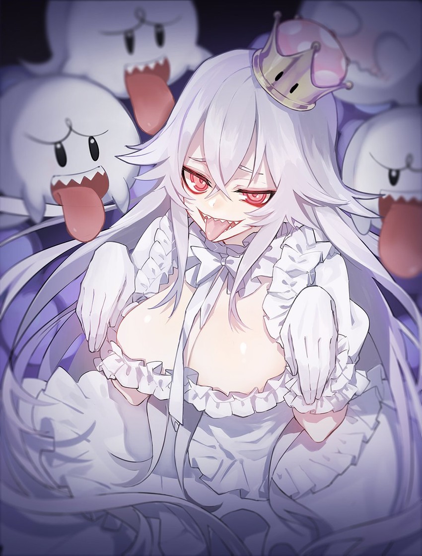 princess king boo and boo (mario and 2 more) drawn by puririririn
