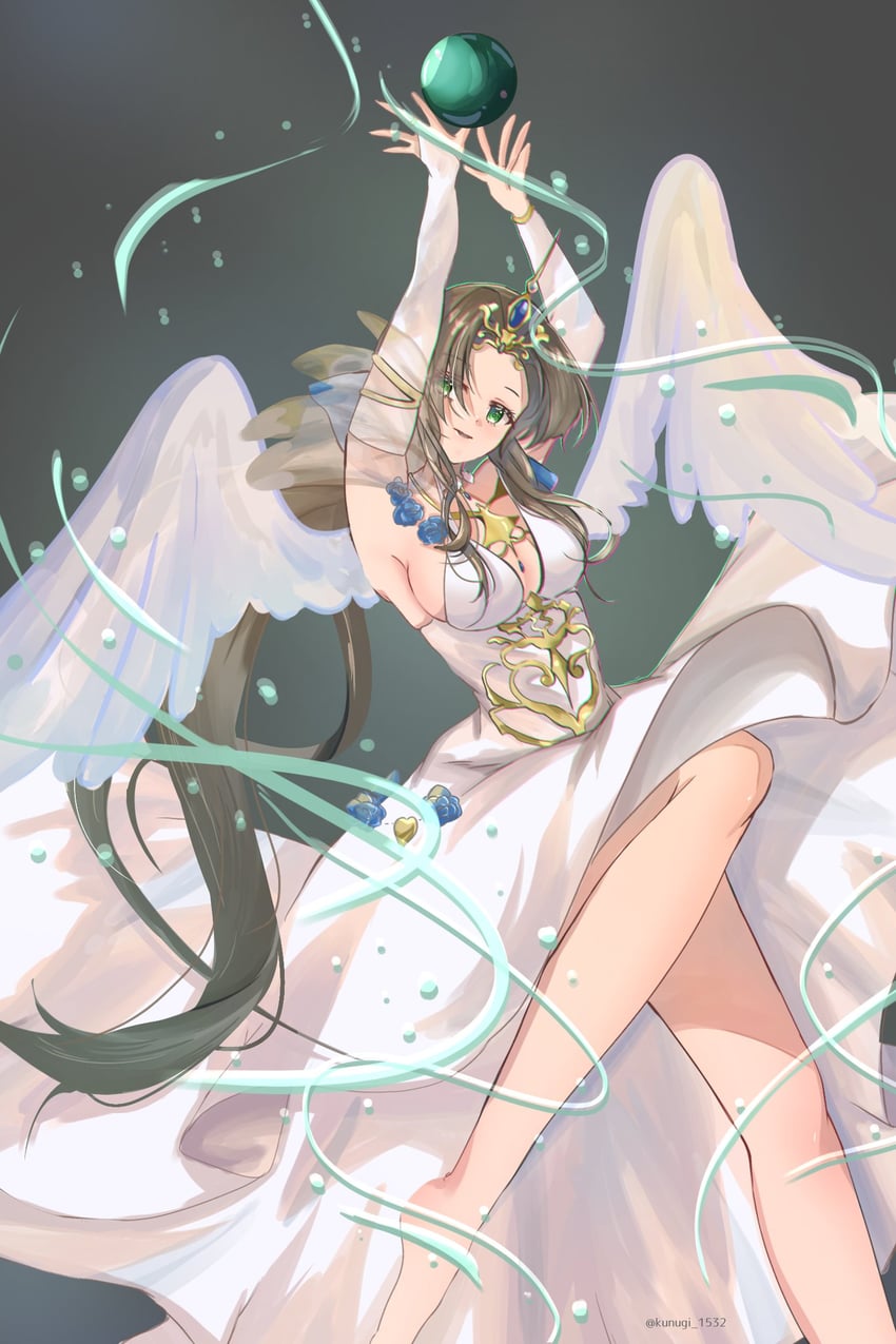 aerith gainsborough (final fantasy and 2 more) drawn by kunugi_1532