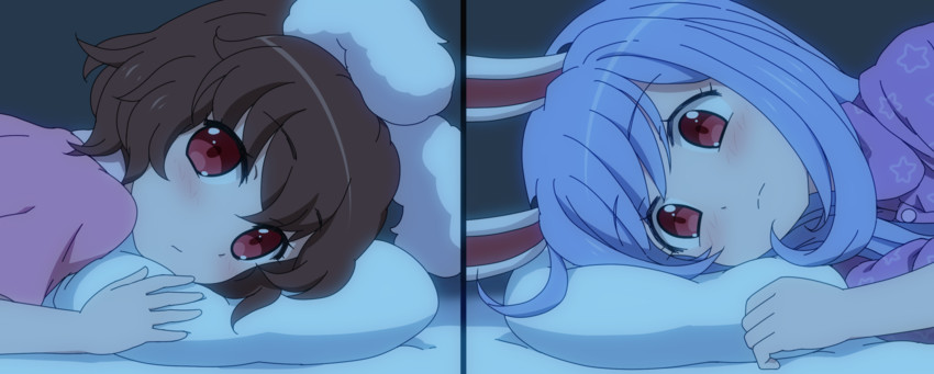 reisen udongein inaba and inaba tewi (touhou) drawn by shirosato