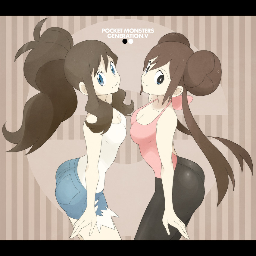 rosa and hilda (pokemon and 2 more) drawn by shigino_sohuzi