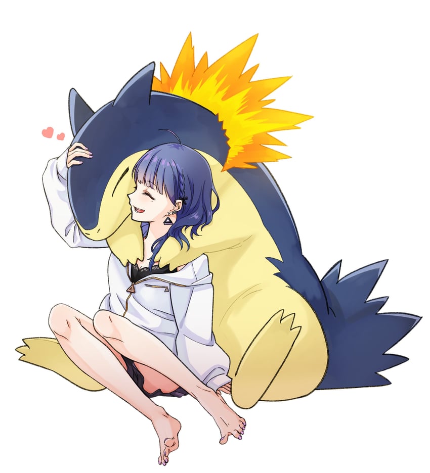 typhlosion and koshimizu toru (pokemon and 2 more) drawn by spoon_(tamakakama)