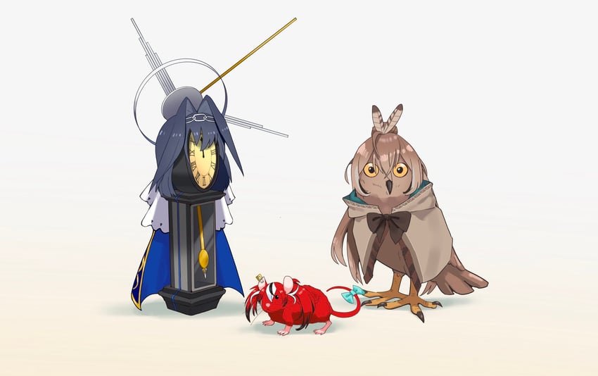 ouro kronii, nanashi mumei, and hakos baelz (hololive and 1 more) drawn by francisco_mon