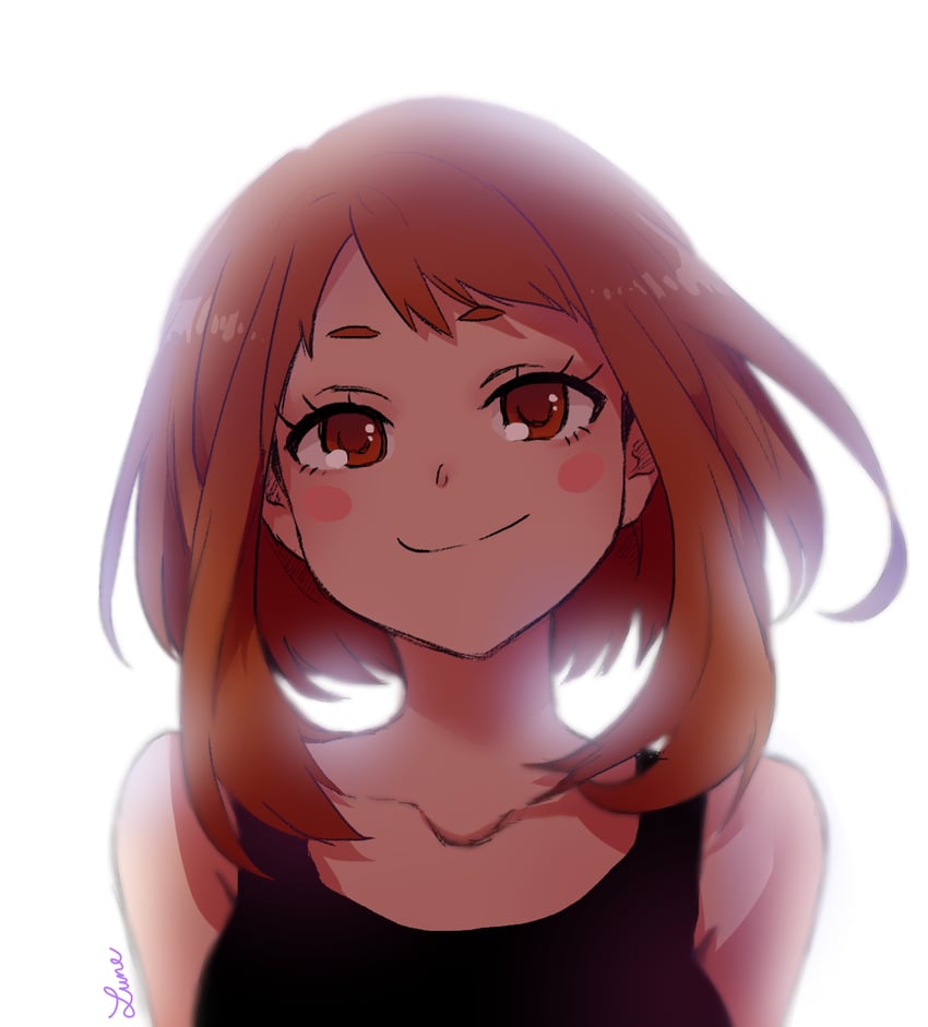 uraraka ochaco (boku no hero academia) drawn by lune_(delusional-lune)