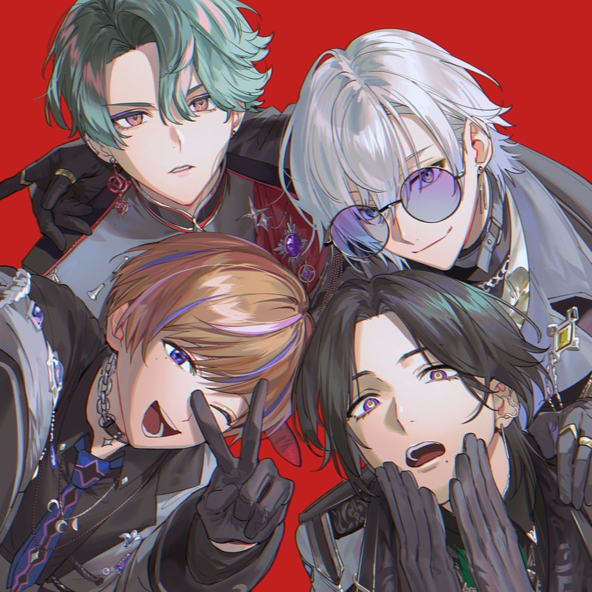 freodore, kaelix debonair, zeal ginjoka, and seible (nijisanji and 1 more) drawn by kaohom503
