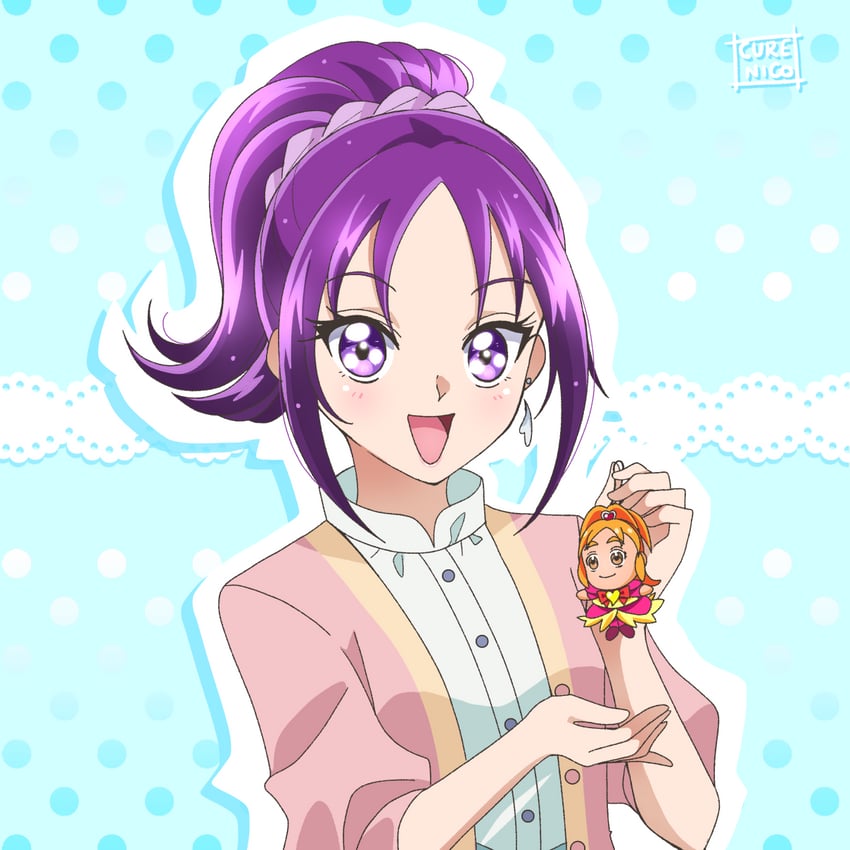 hyuuga saki, mishou mai, and cure bloom (precure and 2 more) drawn by cure_nico