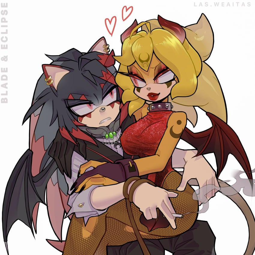 eclipse and blade (original and 1 more) drawn by lady_einnharder