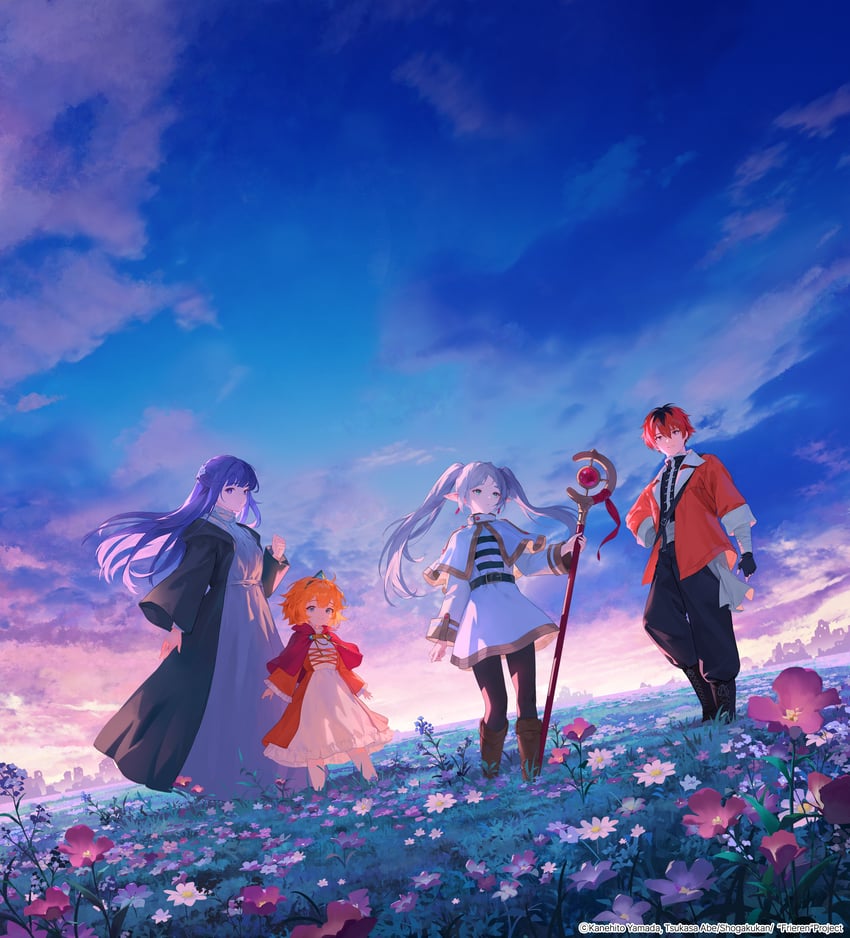 frieren, fern, stark, and little princess (sousou no frieren and 1 more)