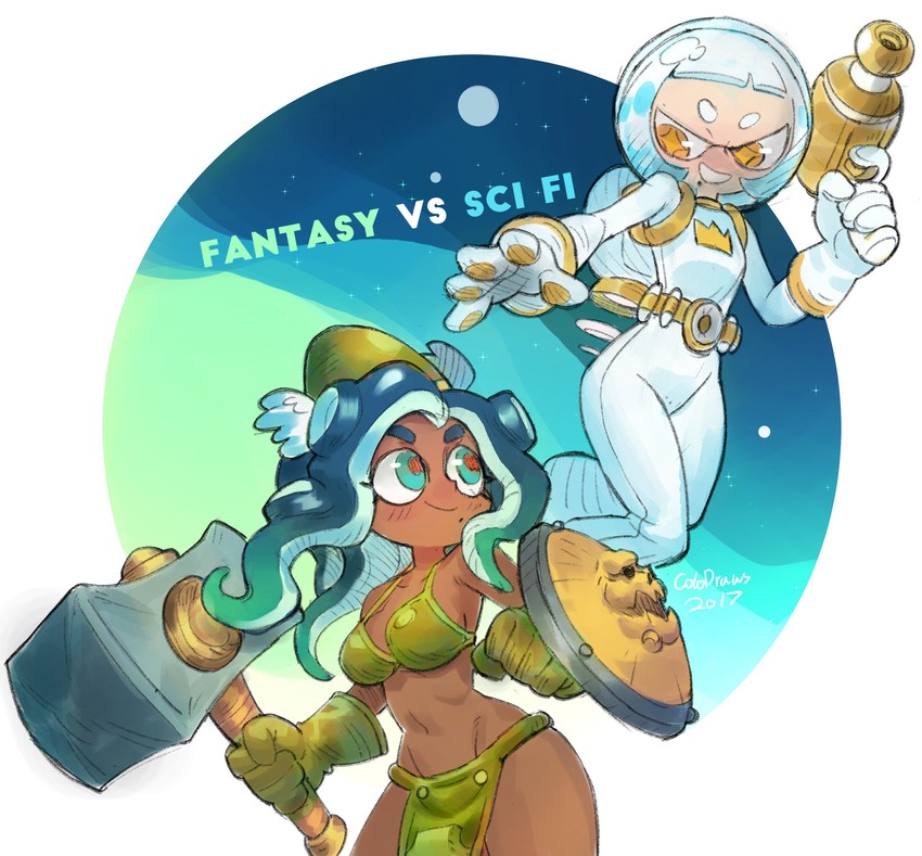 marina and pearl (splatoon and 1 more) drawn by colo_(nagrolaz)
