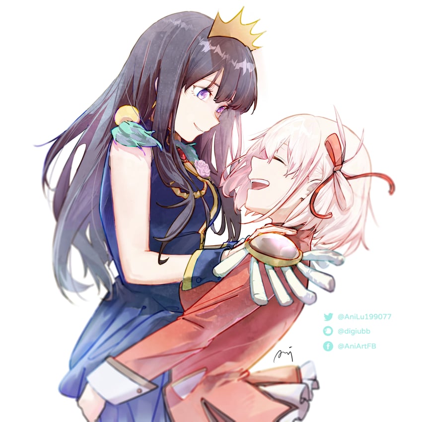 nishikigi chisato, inoue takina, tenjou utena, and himemiya anthy (lycoris recoil and 1 more) drawn by ani_lu