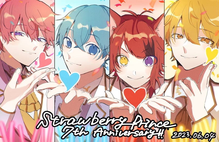 rinu, satomi, colon, and jel (strawberry prince) drawn by kado_111