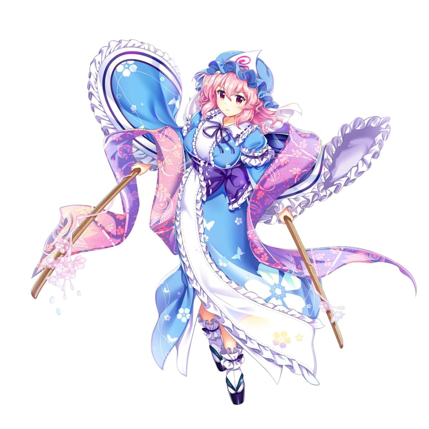 saigyouji yuyuko (touhou and 1 more) drawn by rotte_(1109)