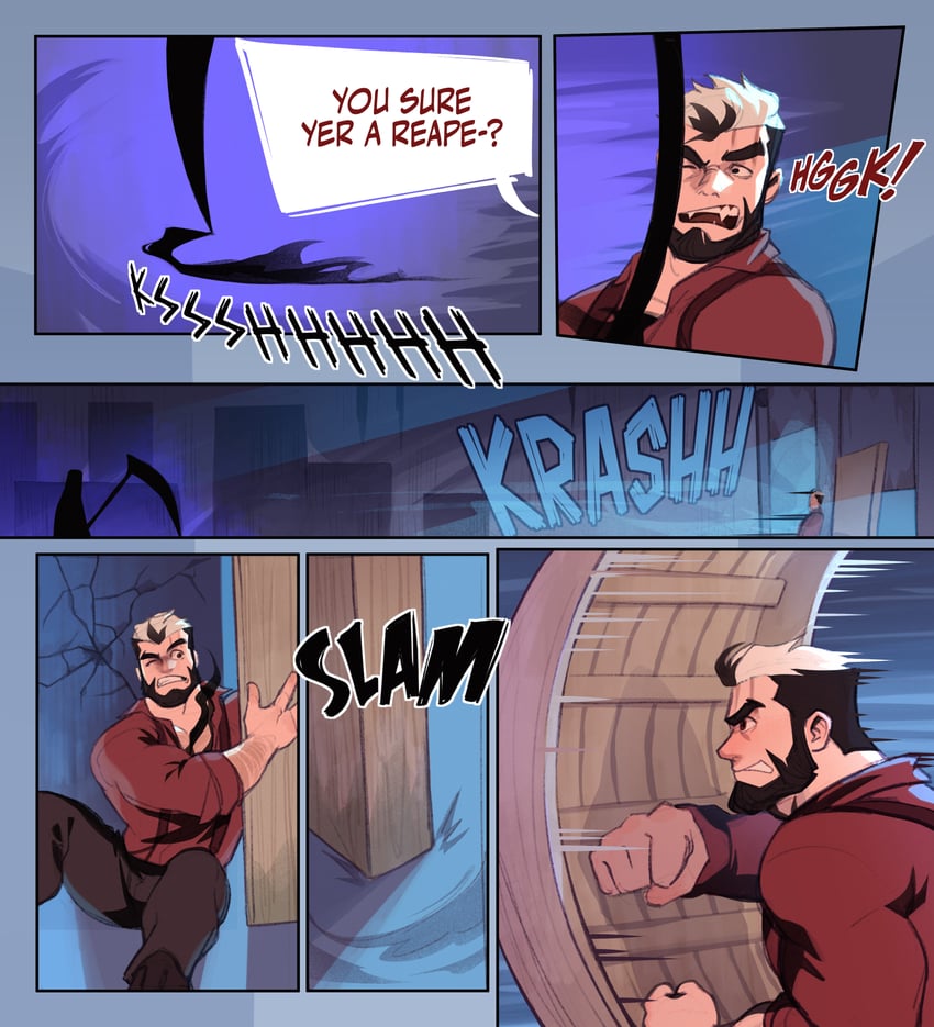 henri and death (sucking up to death) drawn by helbai