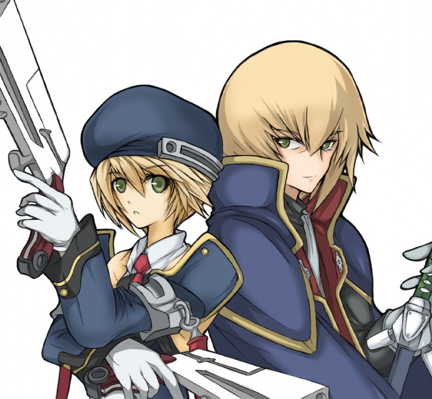 noel vermillion and jin kisaragi (blazblue) drawn by kanten_(kanten328)