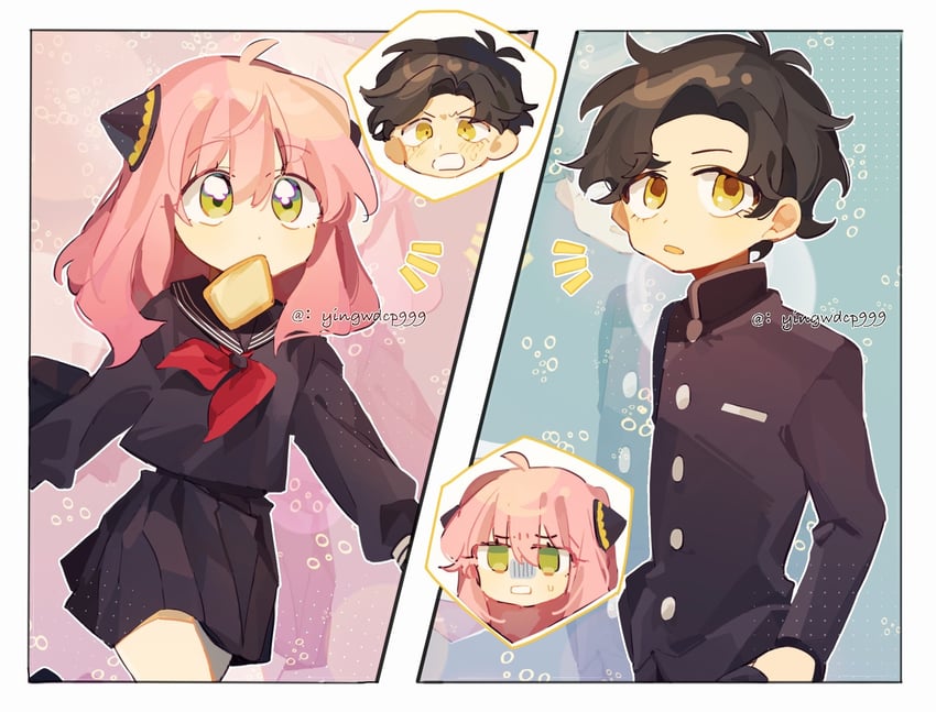 anya and damian desmond (spy x family) drawn by yingwdcp999