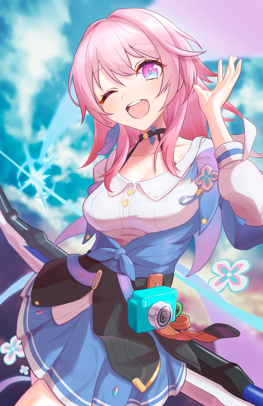 march 7th (honkai and 1 more) drawn by ru_wan_chi