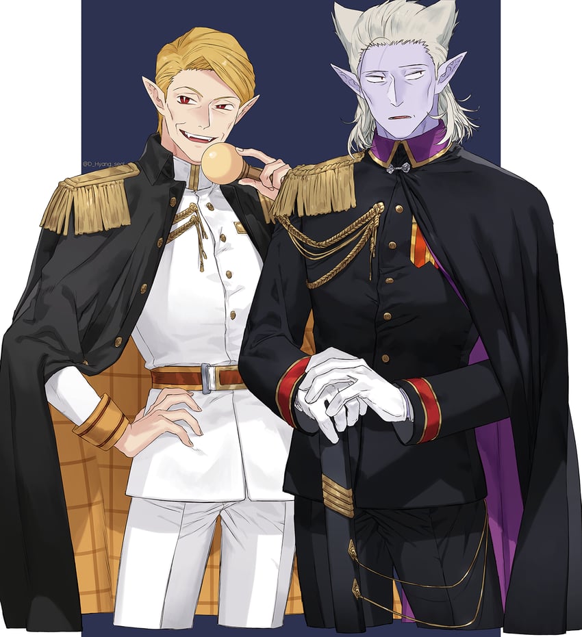 draus and ydan oji-san (kyuuketsuki sugu shinu) drawn by leeis_cool