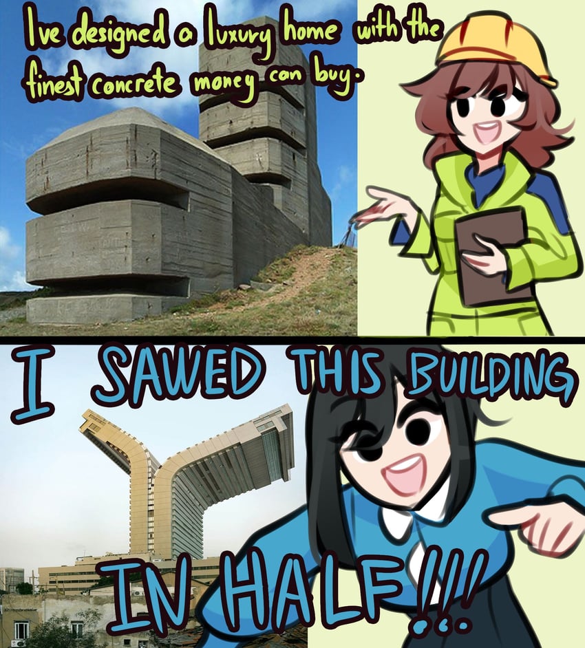 engineer, architect, and phil swift (original) drawn by centurii-chan