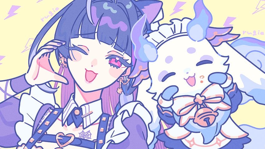 meloco kyoran and lunlun (nijisanji and 1 more) drawn by puteru