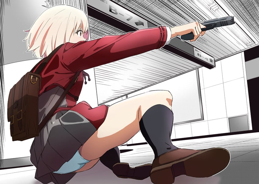 nishikigi chisato (lycoris recoil) drawn by robaatosonha