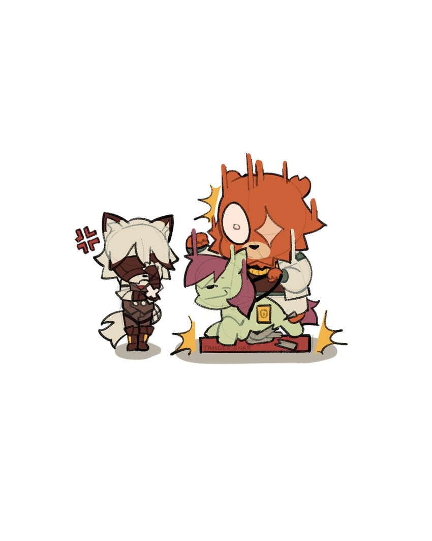 von lycaon and ben bigger (zenless zone zero and 2 more) drawn by tangerignar_(whoiscaloy)