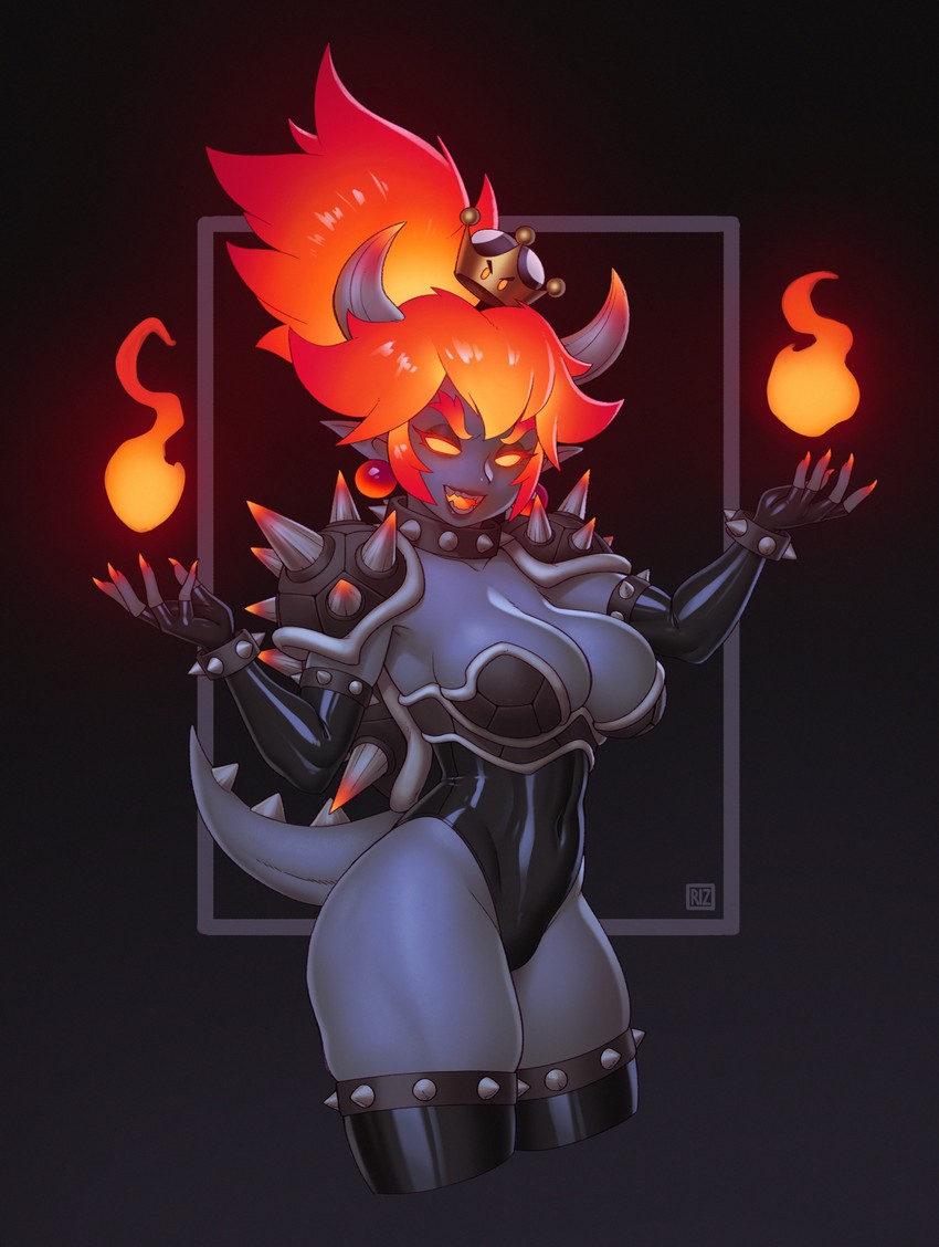 bowsette and fury bowsette (mario and 2 more) drawn by riz