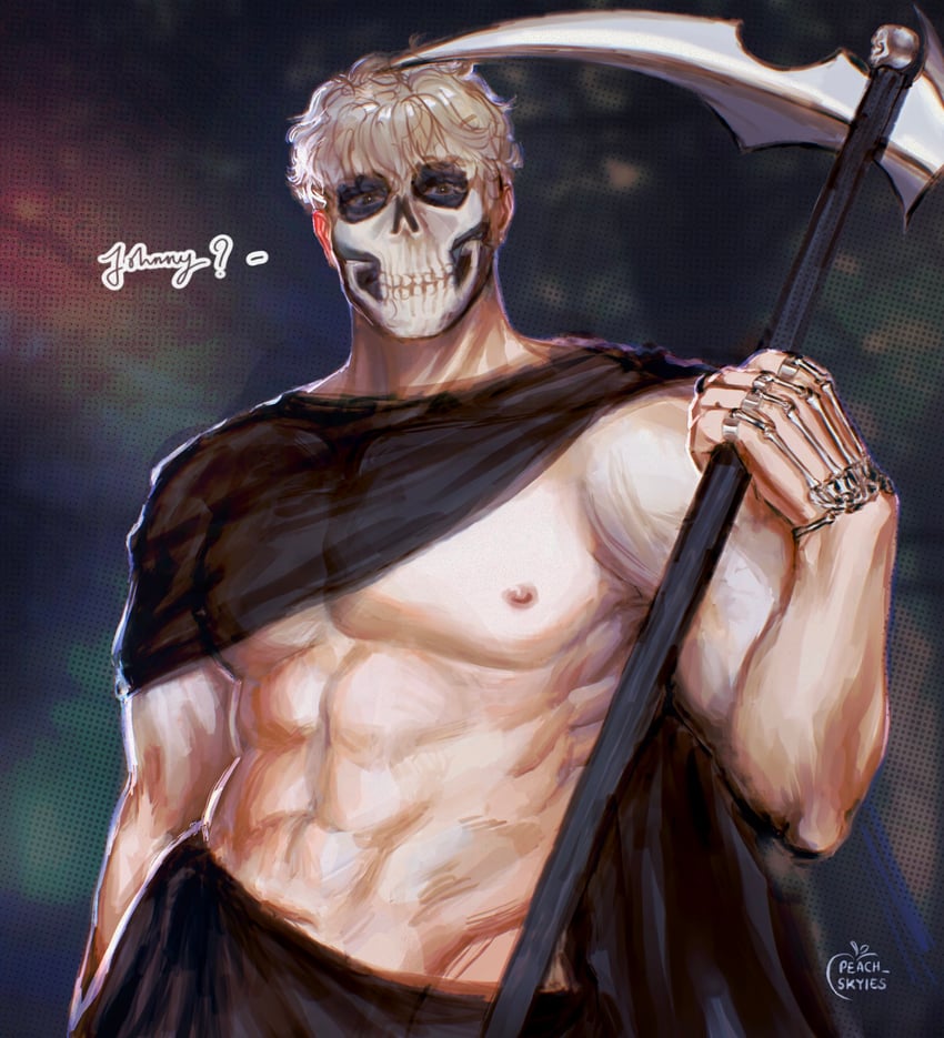 ghost (call of duty and 1 more) drawn by peach_skyies