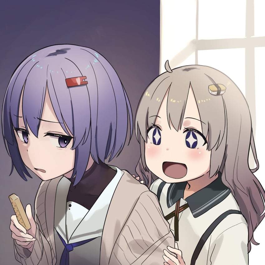 yuzuki yukari and kizuna akari (voiceroid and 1 more) drawn by kuz