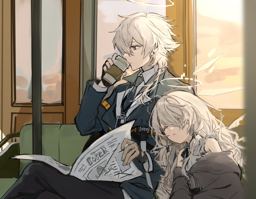enforcer and cecelia (arknights) drawn by dongtag