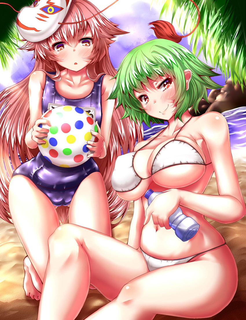 kazami yuuka and hata no kokoro (touhou) drawn by zan_(harukahime)