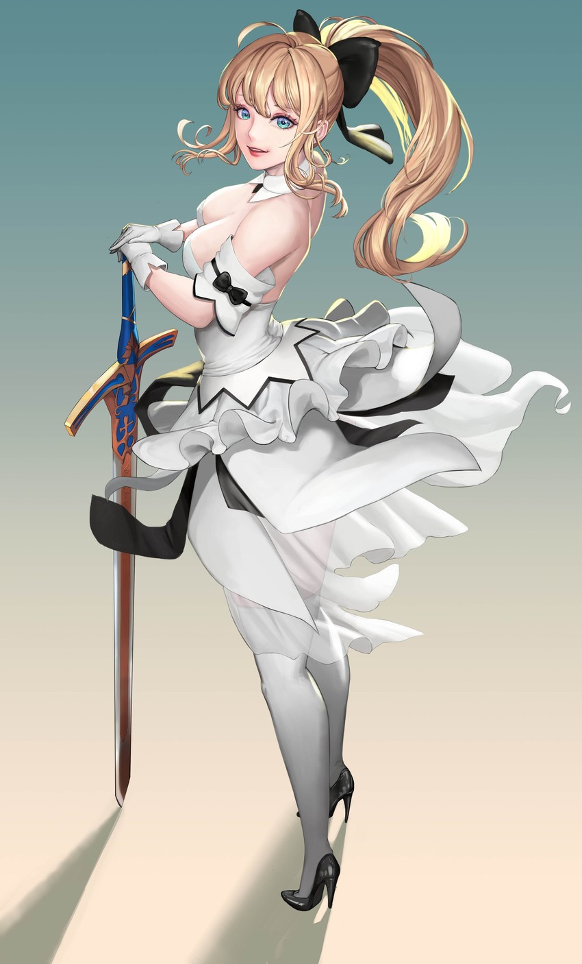 artoria pendragon and saber lily (fate and 1 more) drawn by weiyou_xie