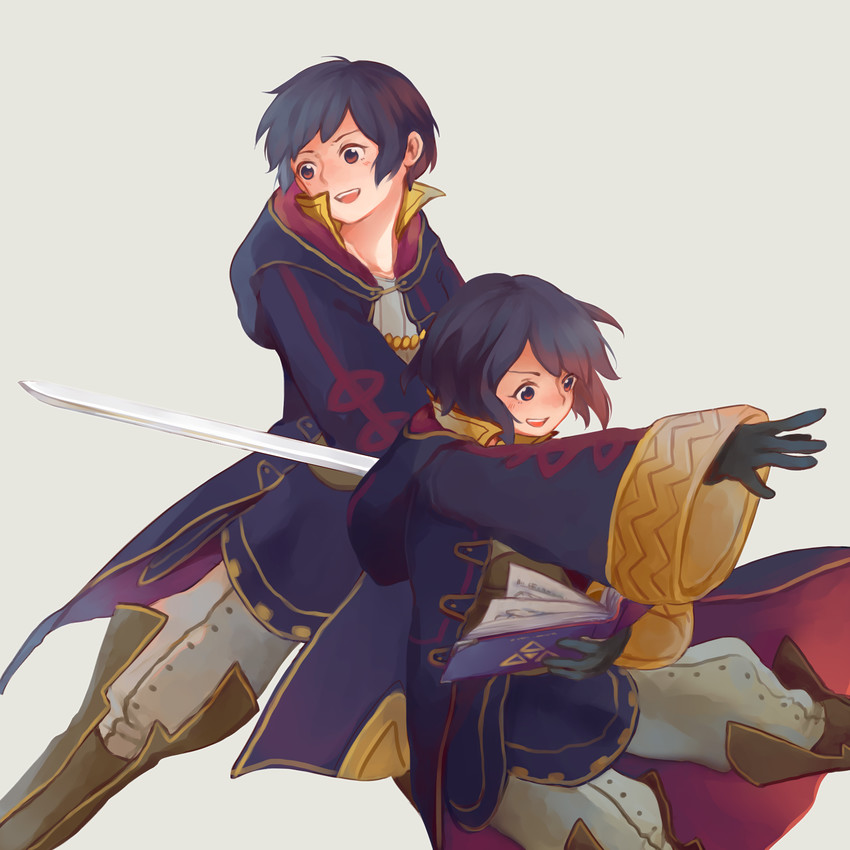 female morgan and male morgan (fire emblem and 1 more) drawn by fishupie