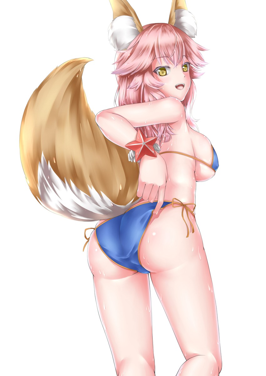 tamamo and tamamo no mae (fate and 1 more) drawn by kamehito