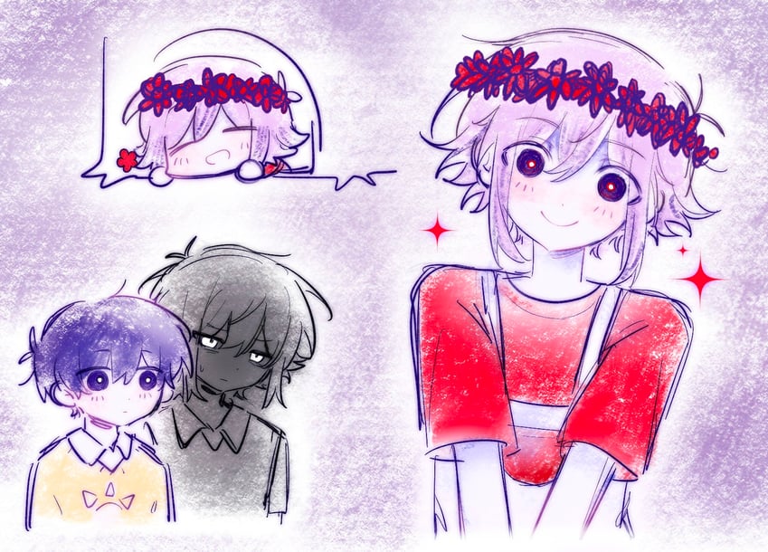 omori, basil, and stranger (omori) drawn by hapr_(noneprice)
