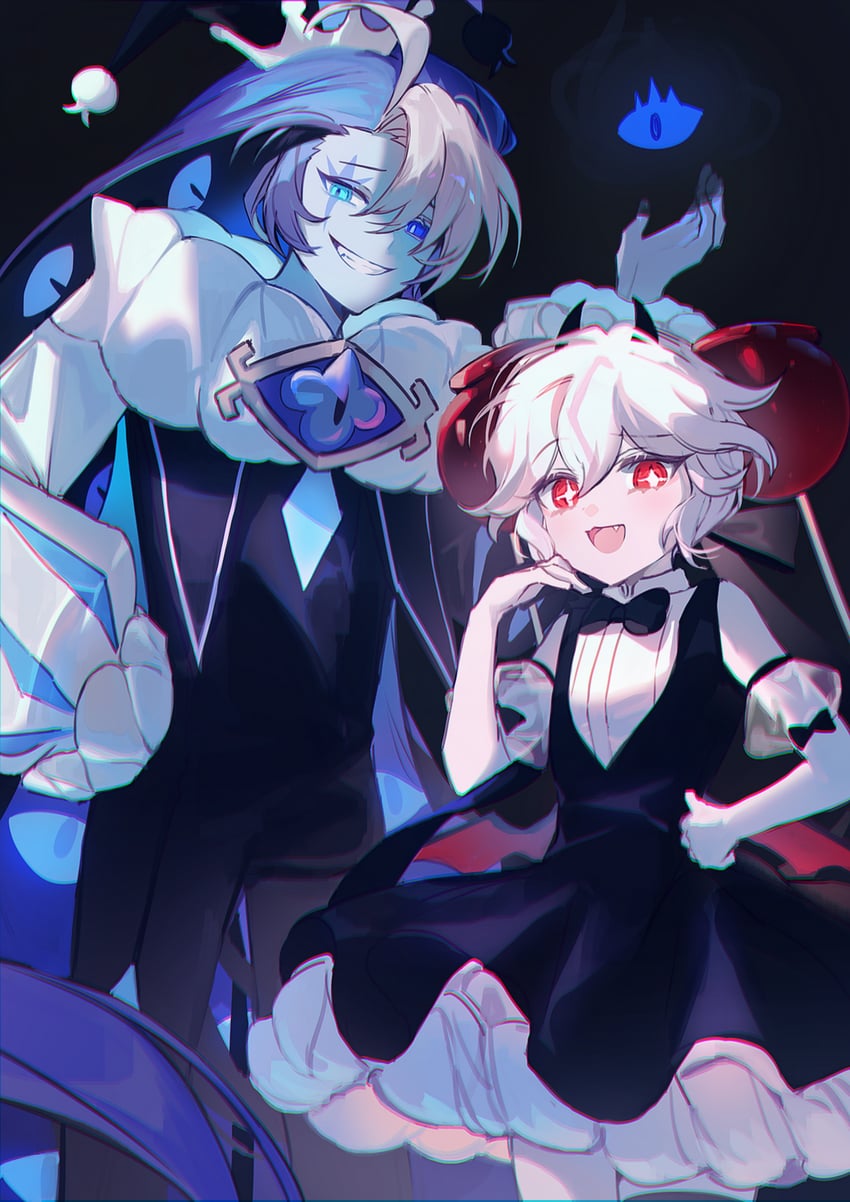 shadow milk cookie and candy apple cookie (cookie run and 1 more) drawn by sp0i0ppp