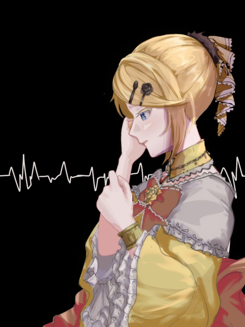 kagamine rin and riliane lucifen d'autriche (vocaloid and 2 more) drawn by hui_(hisessu)