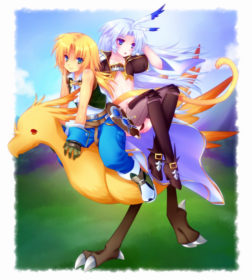 zidane tribal and kuja (final fantasy and 1 more) drawn by minatosaiga
