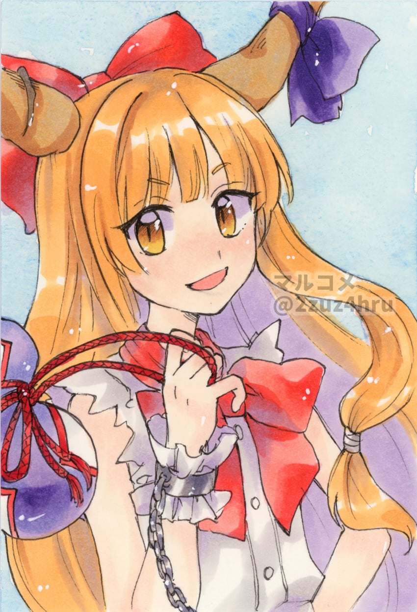 ibuki suika (touhou) drawn by 2zuz4hru