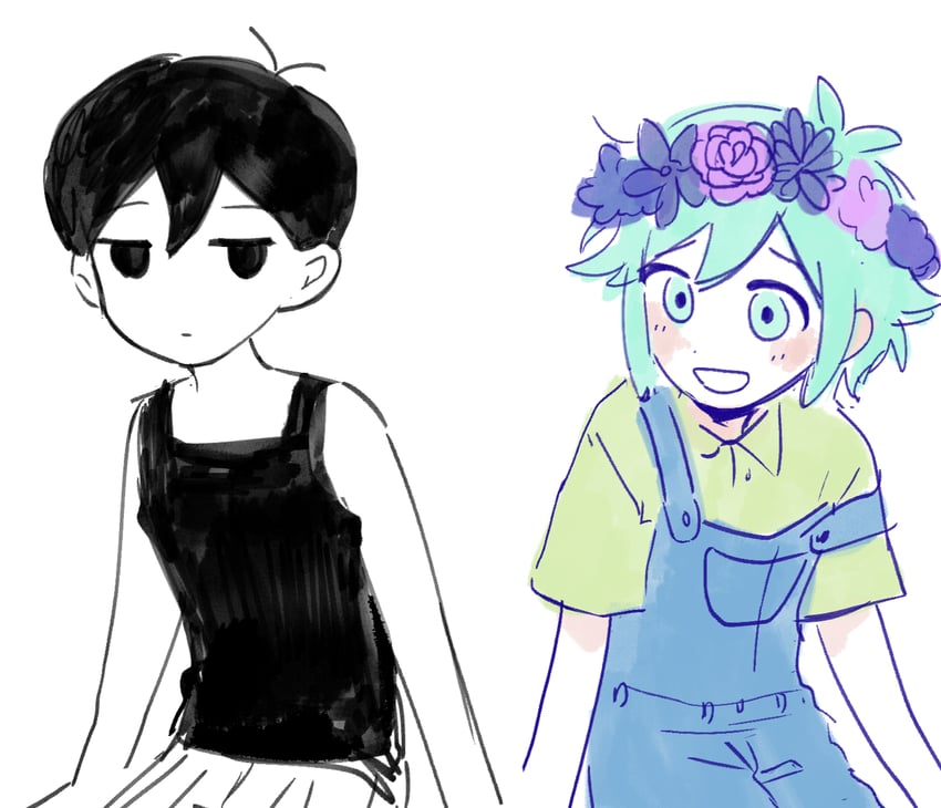 omori and basil (omori) drawn by sike_(dvh_04)