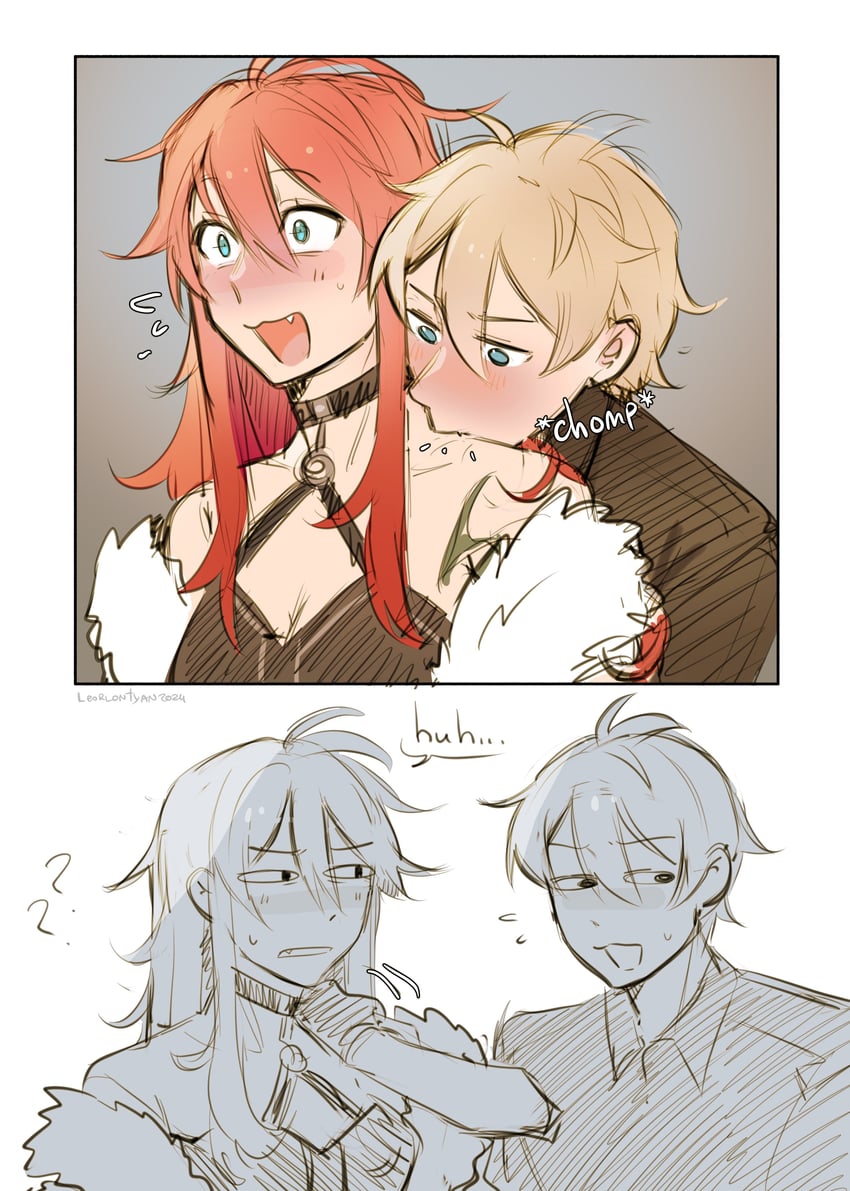 shirley orlando and cedric reise arnor (eiyuu densetsu and 1 more) drawn by leorlontyan