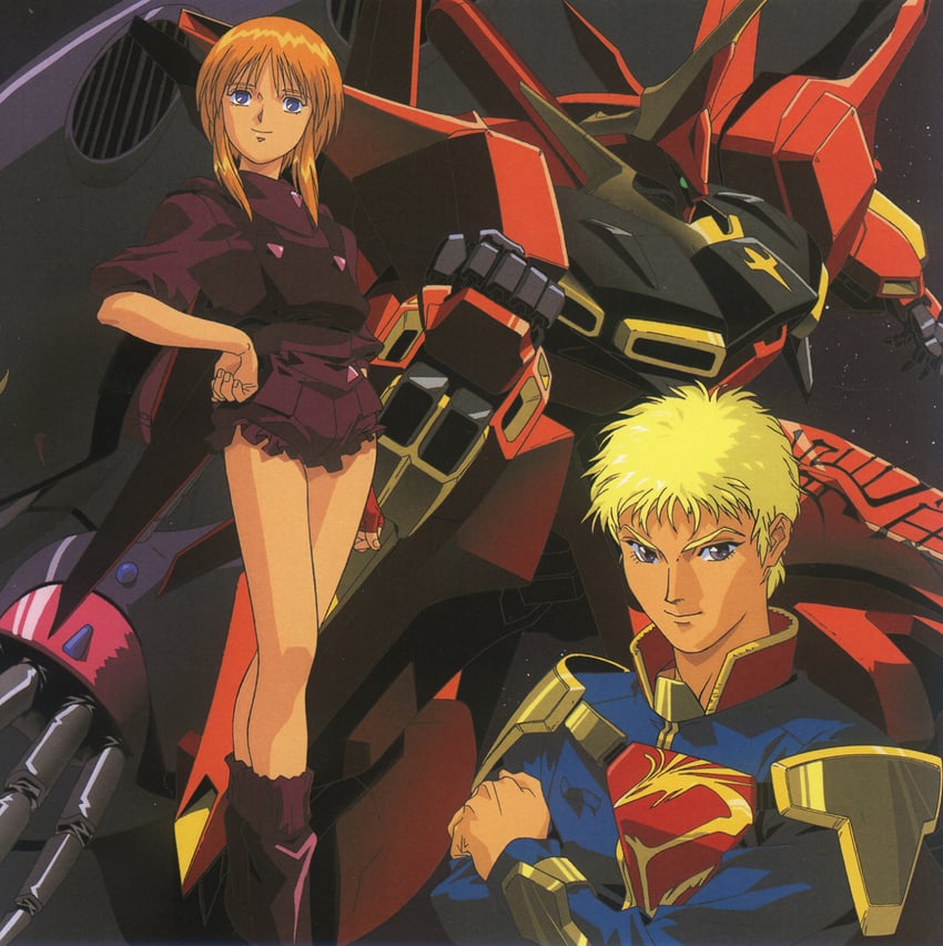 elpeo puru, qubeley mk ii, glemy toto, and bawoo (gundam and 1 more) drawn by kitazume_hiroyuki