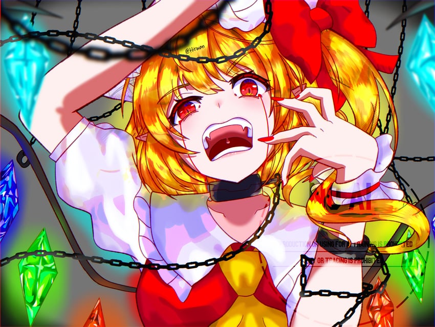 flandre scarlet (touhou and 1 more) drawn by hirwannew