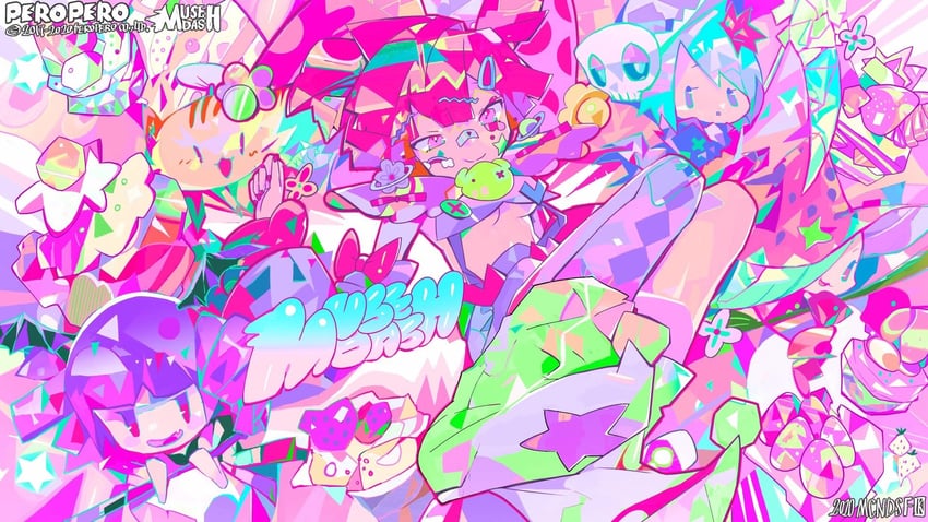 buro, mio sir, thanatos, lilith, and little witch (muse dash) drawn by daiyeshen
