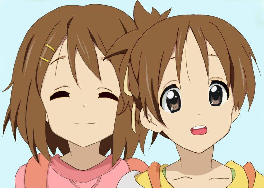 hirasawa yui and hirasawa ui (k-on!) drawn by shinasaki_(shinasaki)