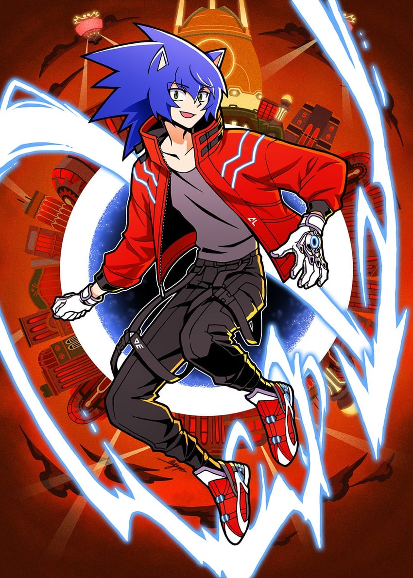 sonic the hedgehog (sonic and 1 more) drawn by sloth_g_ya