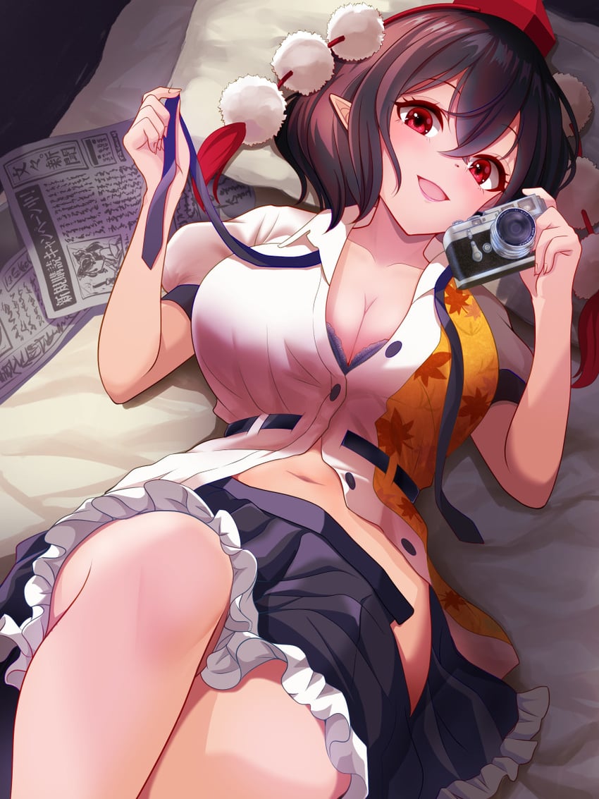 hakurei reimu and shameimaru aya (touhou) drawn by kisaragi_koushi