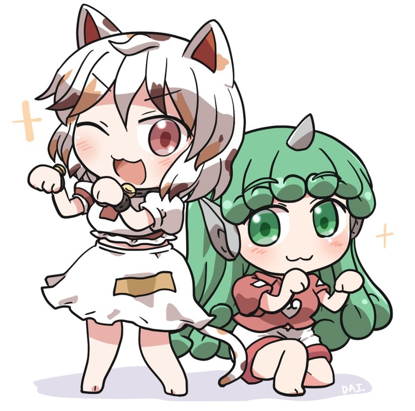 komano aunn and goutokuji mike (touhou) drawn by rokugou_daisuke