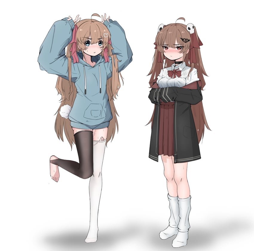 neuro-sama and evil neuro-sama (indie virtual youtuber and 1 more) drawn by 109kpm
