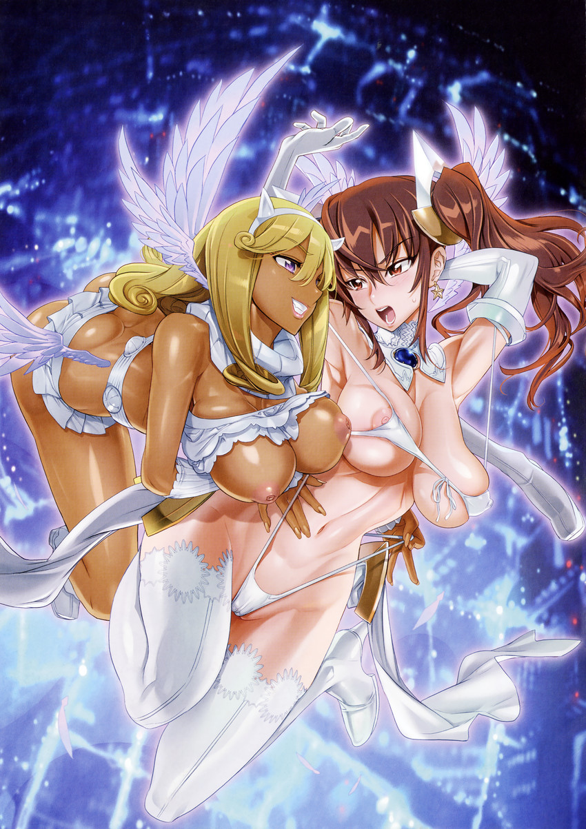 kuramoto erika and akutsu kirara (mahou shoujo) drawn by satou_shouji