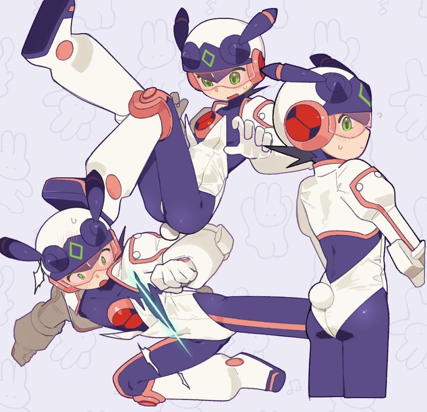 megaman.exe and meddy.exe (mega man and 2 more) drawn by tango_dream