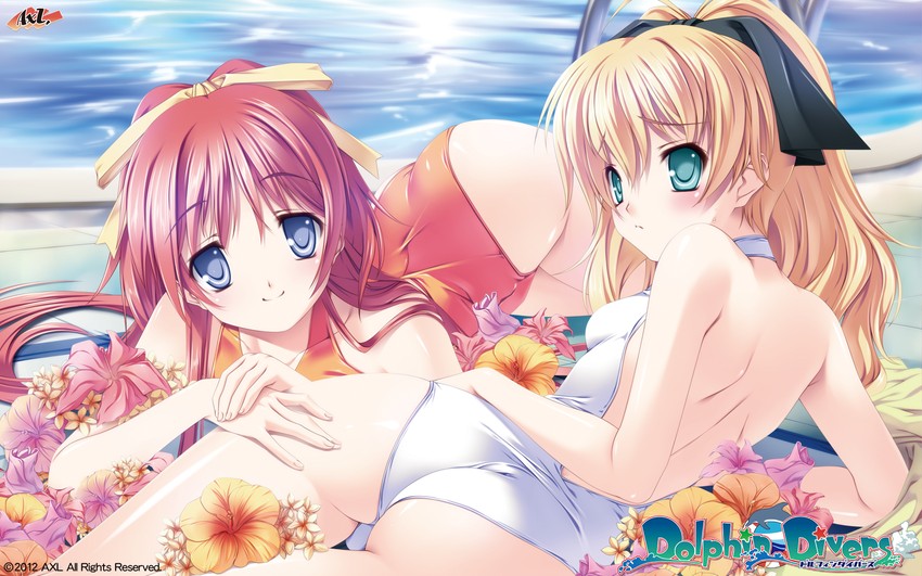 ogura minamo and erna scheel (dolphin divers) drawn by senomoto_hisashi